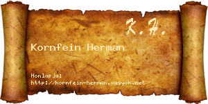 Kornfein Herman névjegykártya