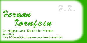 herman kornfein business card